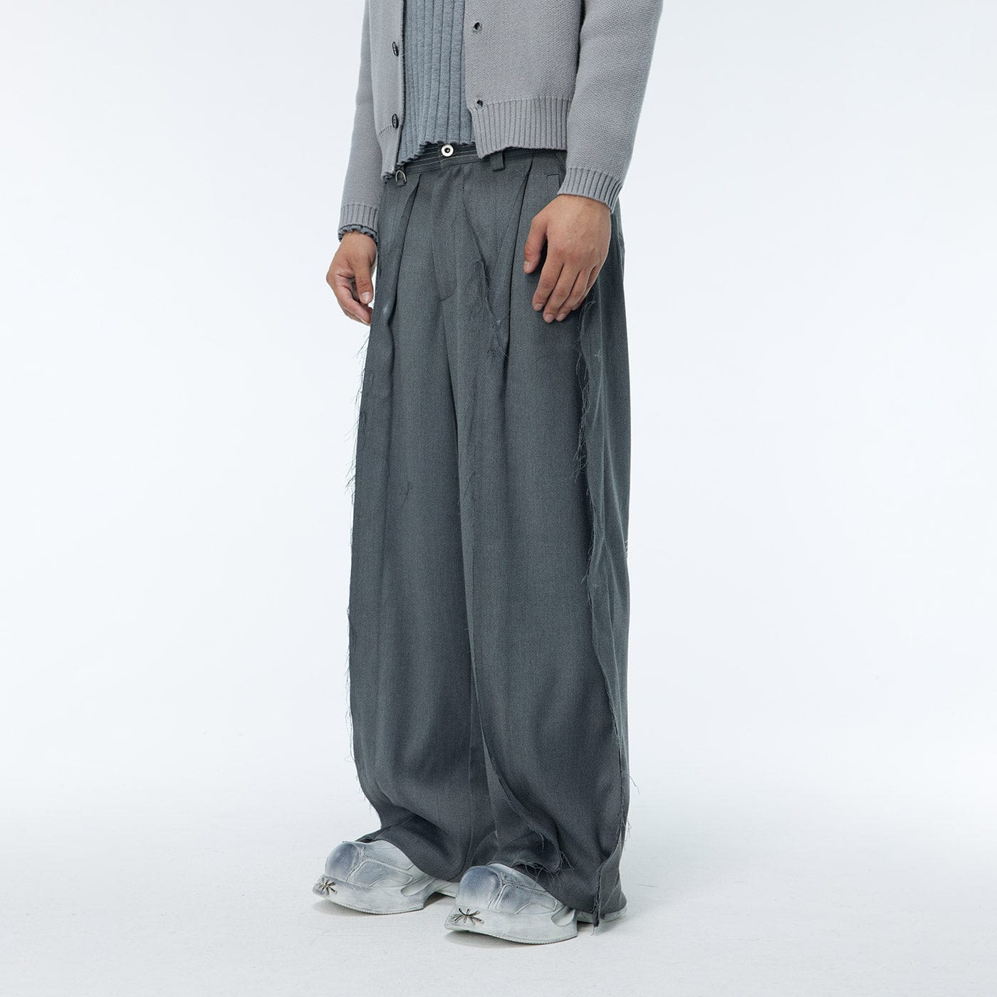 WHISTLEHUNTER Spliced Raw Edge Trousers-Pants-S-Free Shipping Leatheretro