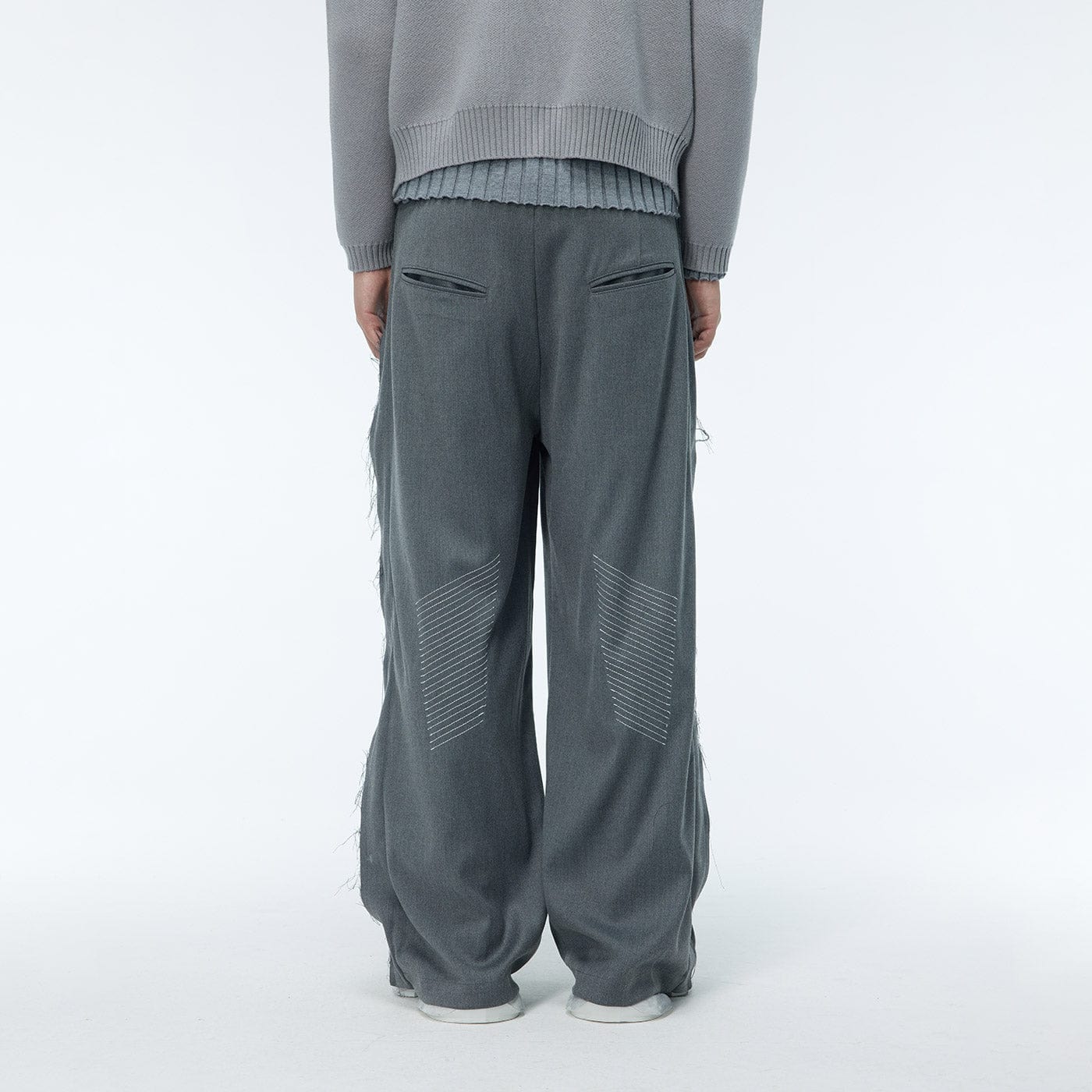 WHISTLEHUNTER Spliced Raw Edge Trousers-Pants-S-Free Shipping Leatheretro
