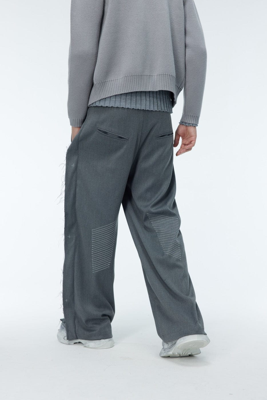 WHISTLEHUNTER Spliced Raw Edge Trousers-Pants-S-Free Shipping Leatheretro