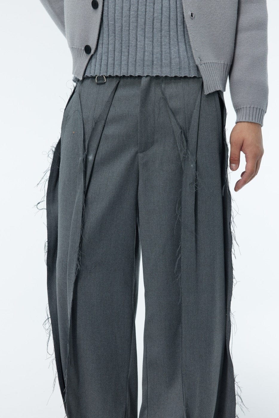 WHISTLEHUNTER Spliced Raw Edge Trousers-Pants-S-Free Shipping Leatheretro