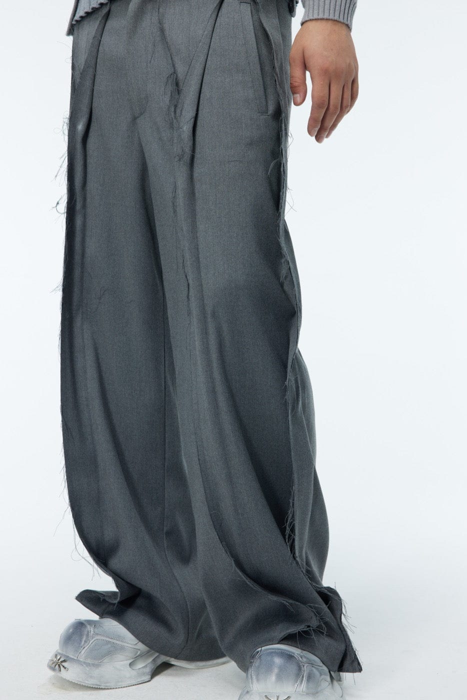 WHISTLEHUNTER Spliced Raw Edge Trousers-Pants-S-Free Shipping Leatheretro