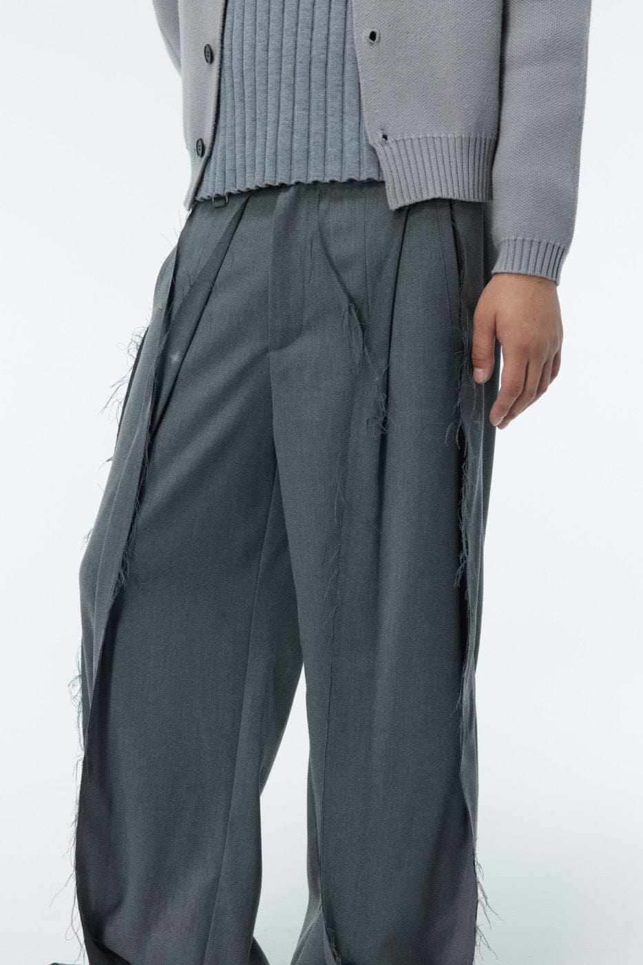 WHISTLEHUNTER Spliced Raw Edge Trousers-Pants-S-Free Shipping Leatheretro