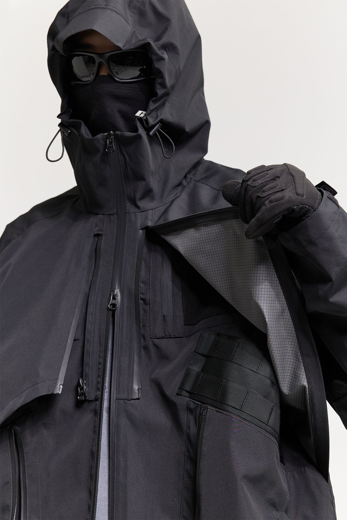 CATSSTAC Layered Multi-Pocket Waterproof Hooded Jacket-Jacket-M-Thin-Free Shipping Leatheretro