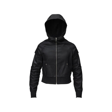 RECOVER ZONE Distressed Rivet PU Cropped Jacket-Jacket-S (Preorder)-Free Shipping Leatheretro