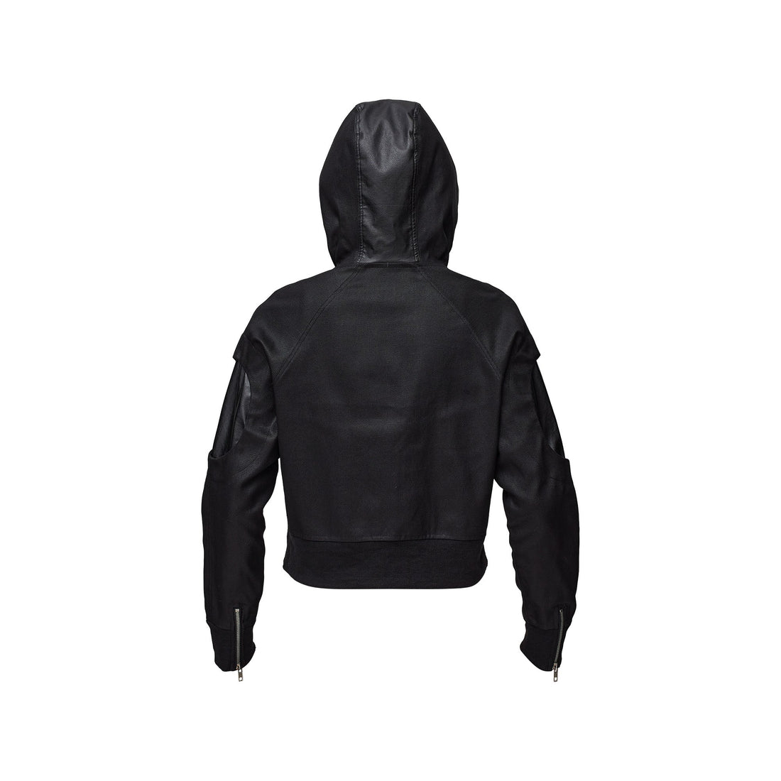 RECOVER ZONE Distressed Rivet PU Cropped Jacket-Jacket-S (Preorder)-Free Shipping Leatheretro