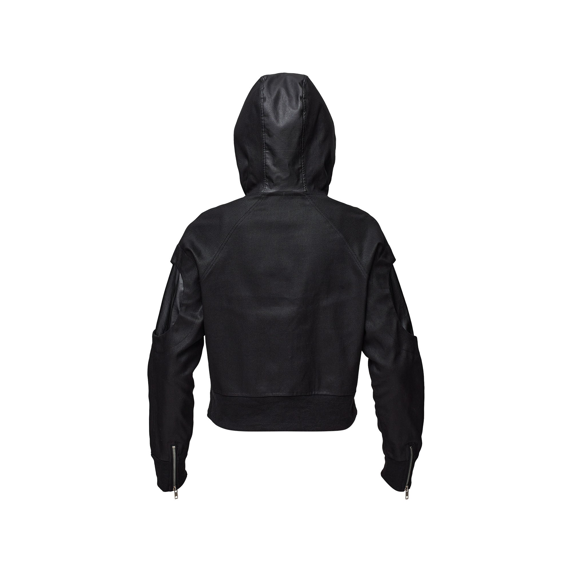 RECOVER ZONE Distressed Rivet PU Cropped Jacket-Jacket-S (Preorder)-Free Shipping Leatheretro