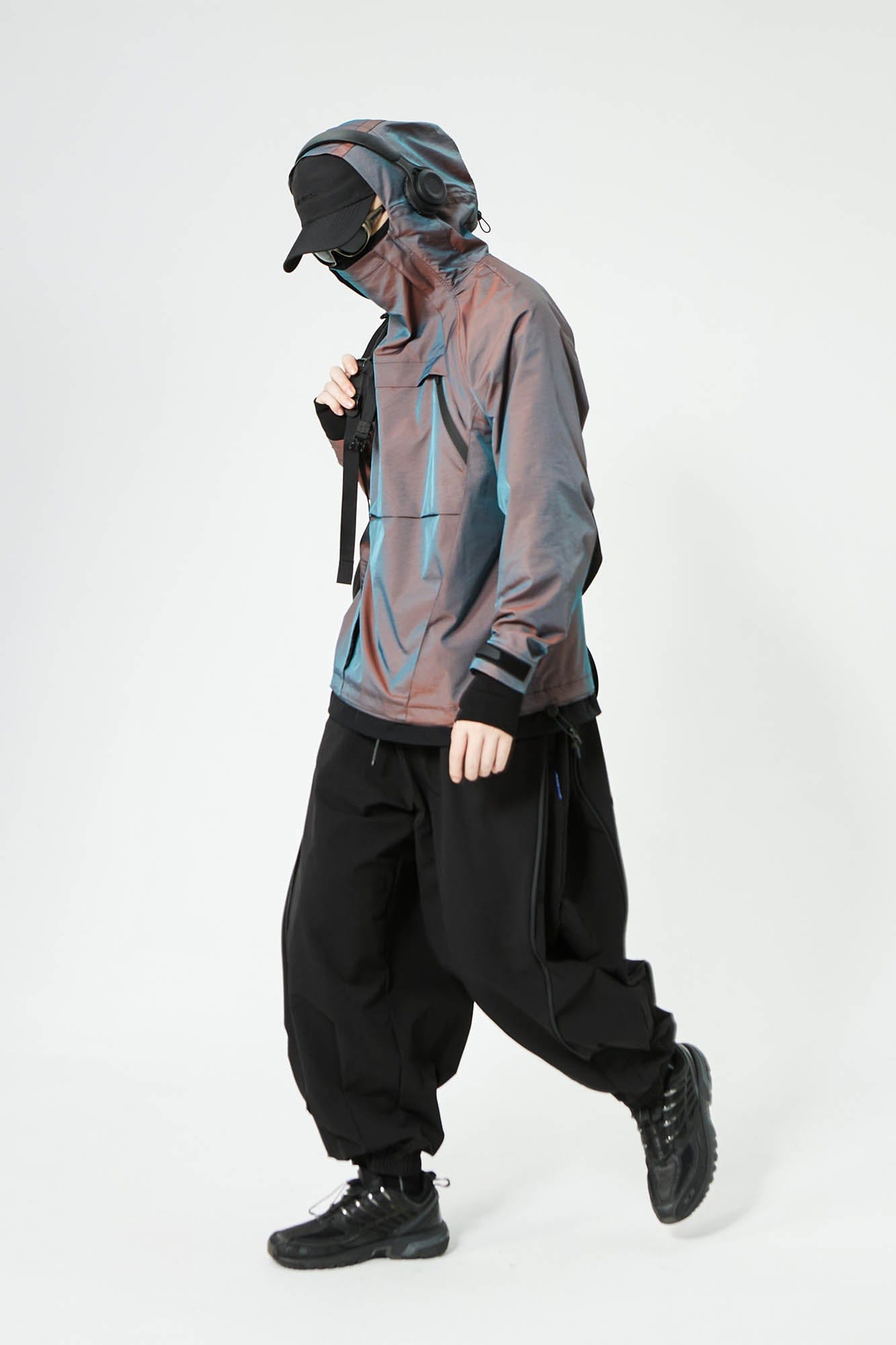 SILENSTORM Double-Zip Wide-Leg Jogger Pants-Pants-S-Free Shipping Leatheretro