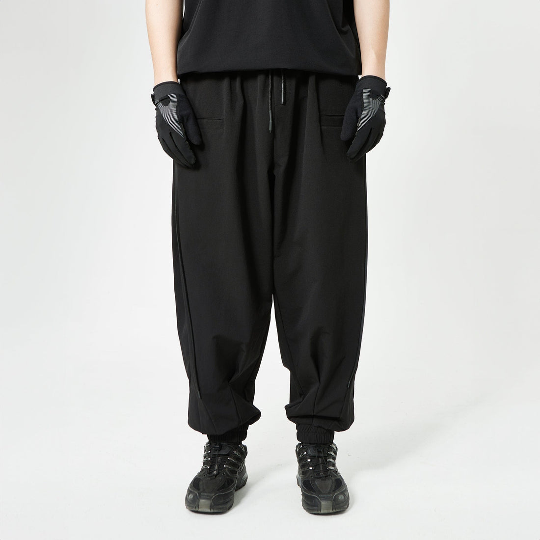 SILENSTORM Double-Zip Wide-Leg Jogger Pants-Pants-S-Free Shipping Leatheretro