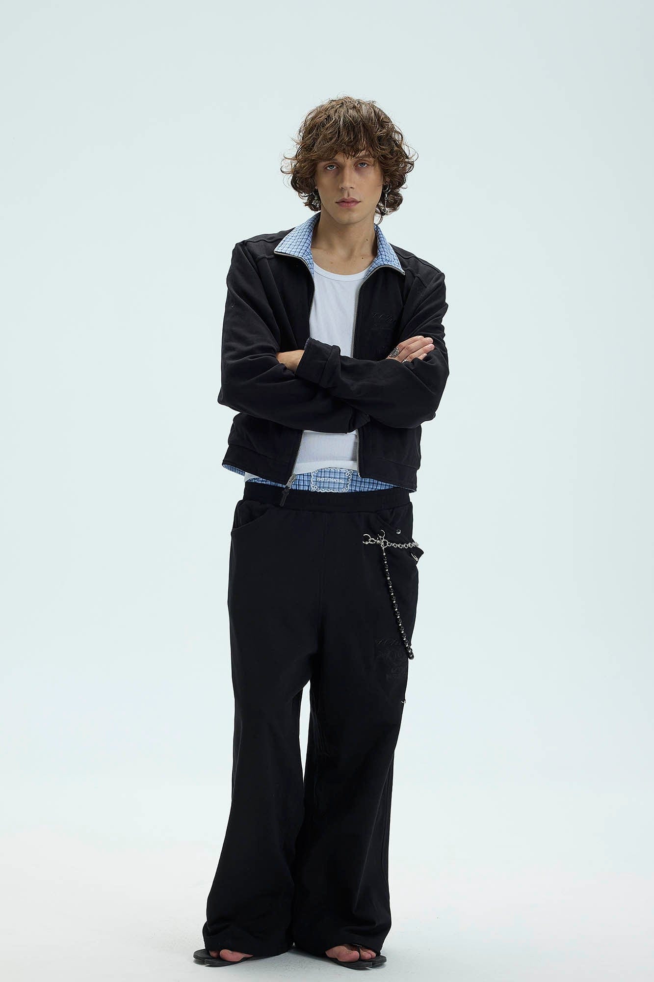 WHISTLEHUNTER Reversible Plaid Raglan Embroidered Jacket-Jacket-S-Black-Free Shipping Leatheretro
