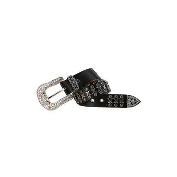 CYCYCY Studded Filigree Leather Belt-Accessories-One Size-Cross-Free Shipping Leatheretro