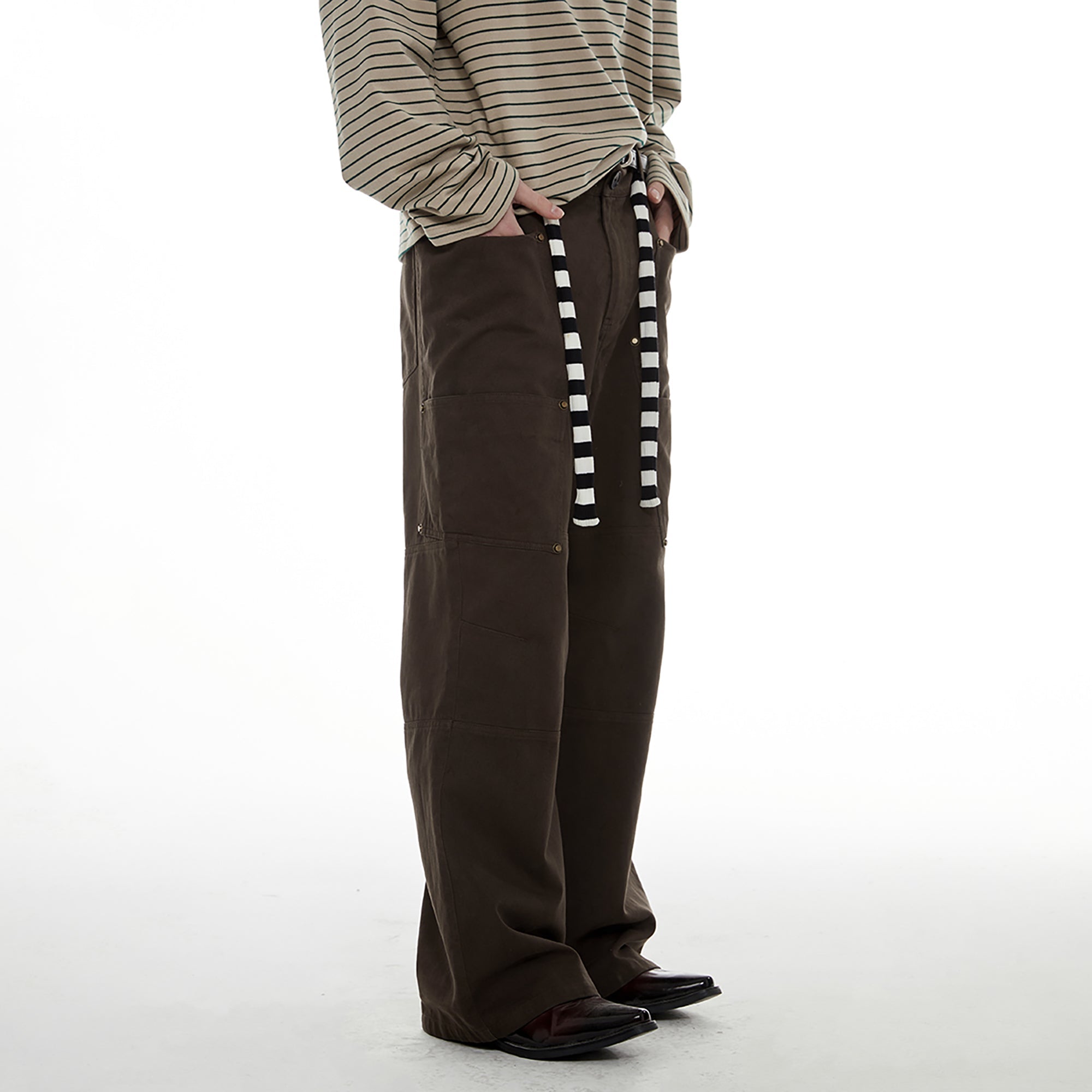 PASET Retro Utility Panel Pants-Pants-S / 29"-Free Shipping Leatheretro