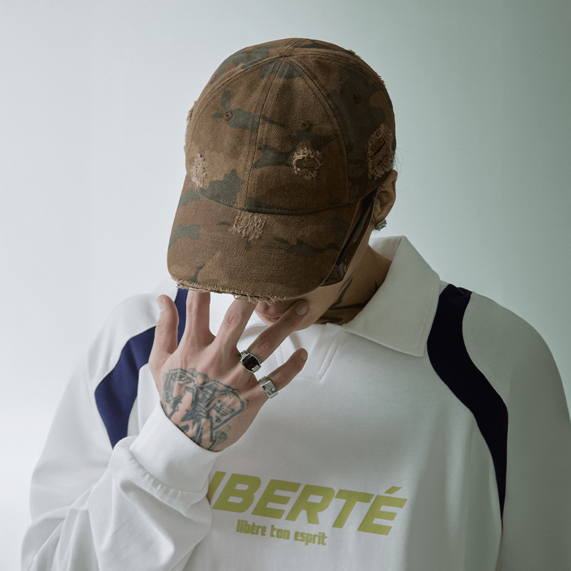 F2CE Camo Distressed Embroidery Logo Cap-Hat, Cap, Beanie-One Size-Free Shipping Leatheretro