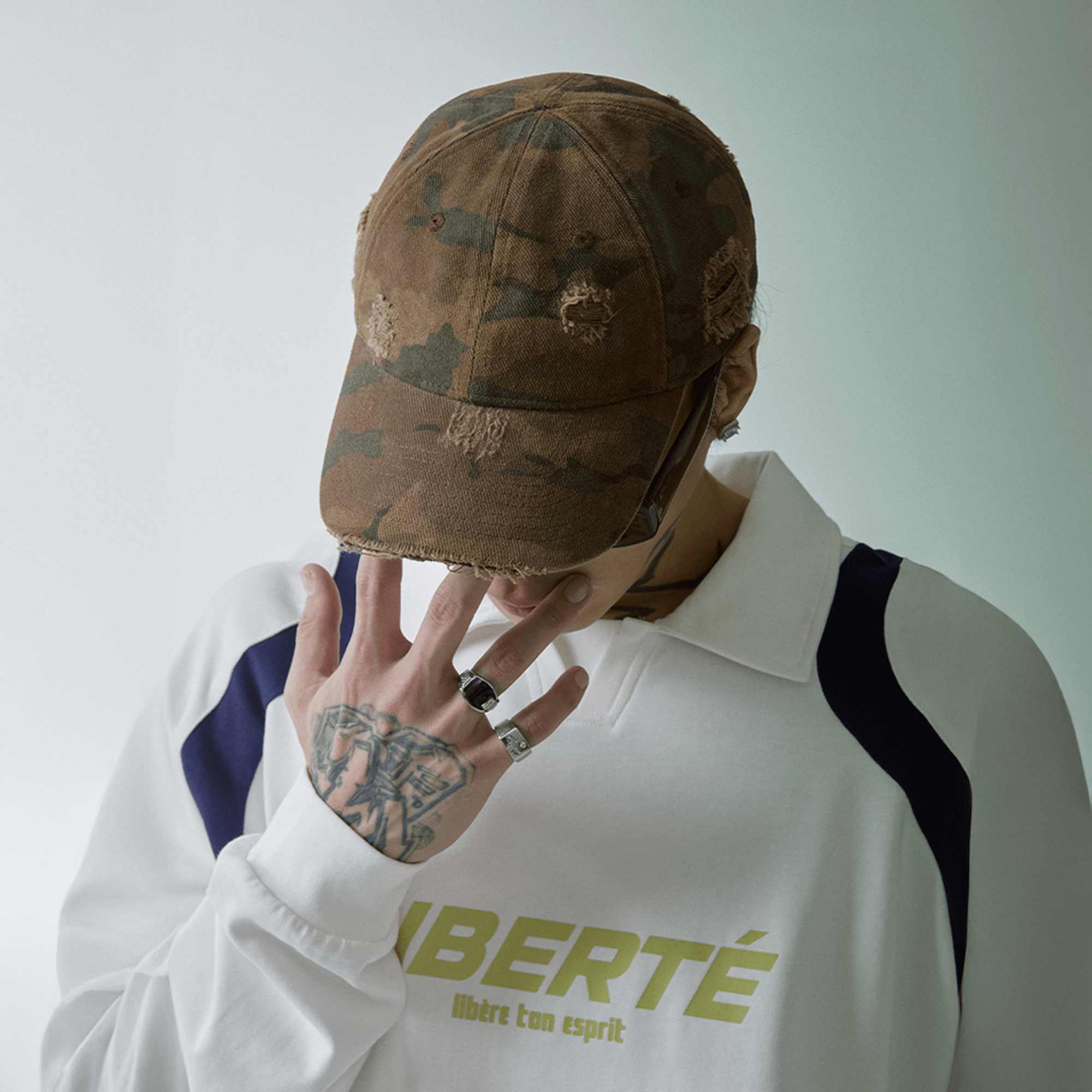 F2CE Camo Distressed Embroidery Logo Cap-Hat, Cap, Beanie-One Size-Free Shipping Leatheretro