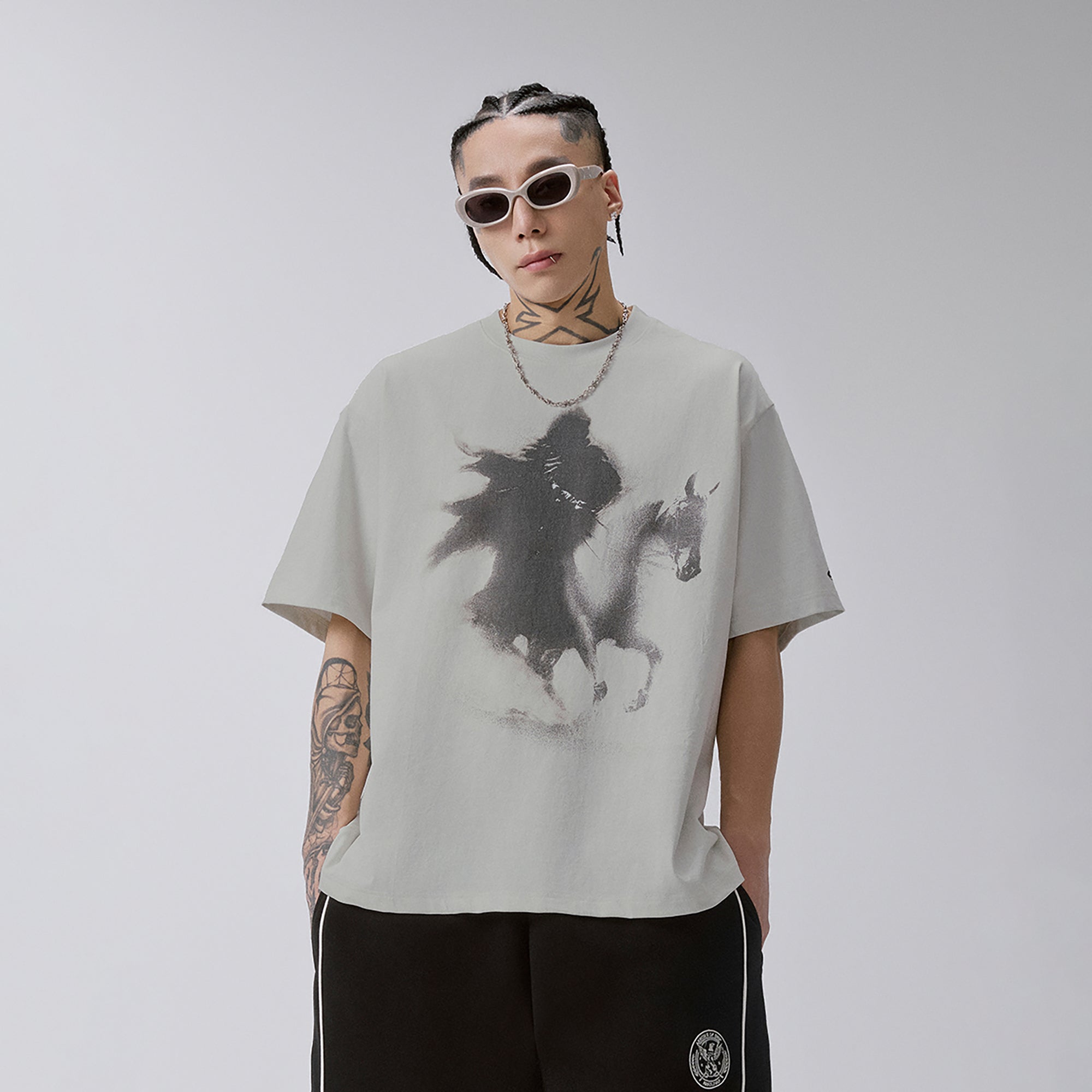 F2CE Shadow Rider Graphic Tee-T Shirt-S-Free Shipping Leatheretro