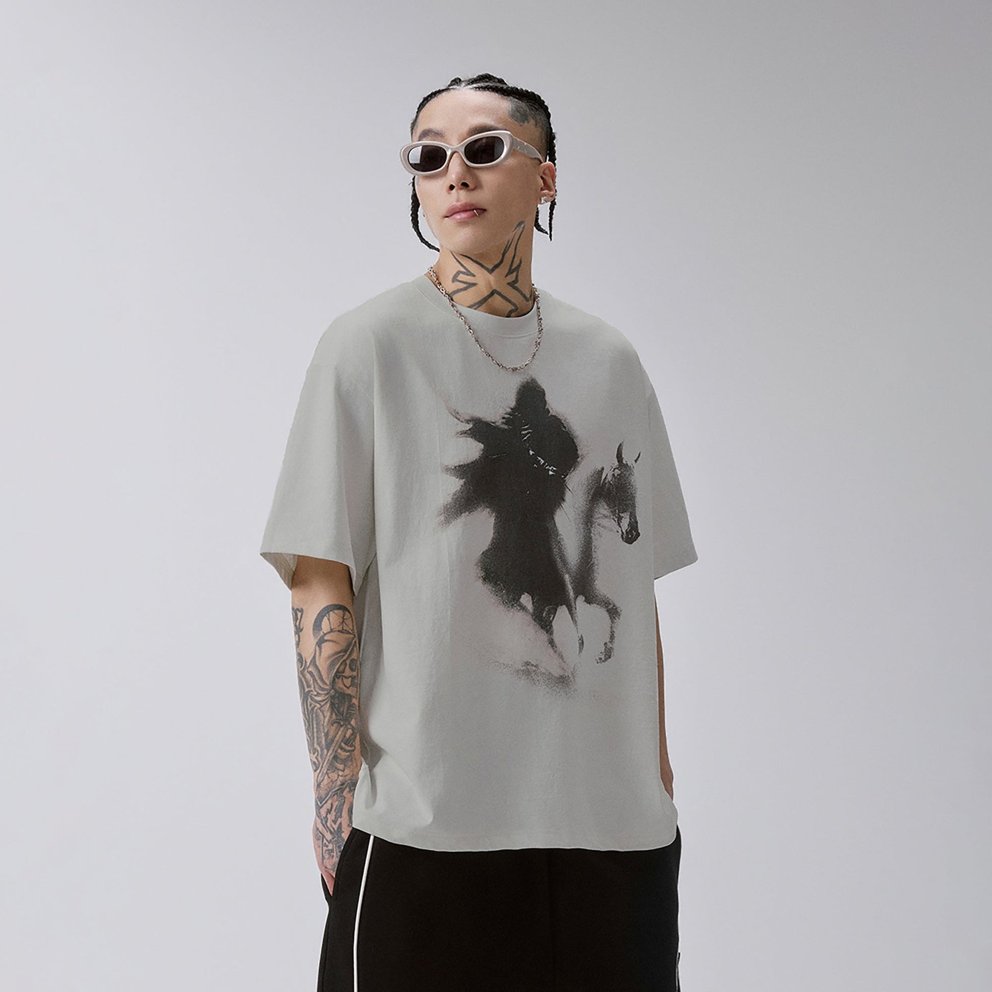 F2CE Shadow Rider Graphic Tee-T Shirt-S-Free Shipping Leatheretro