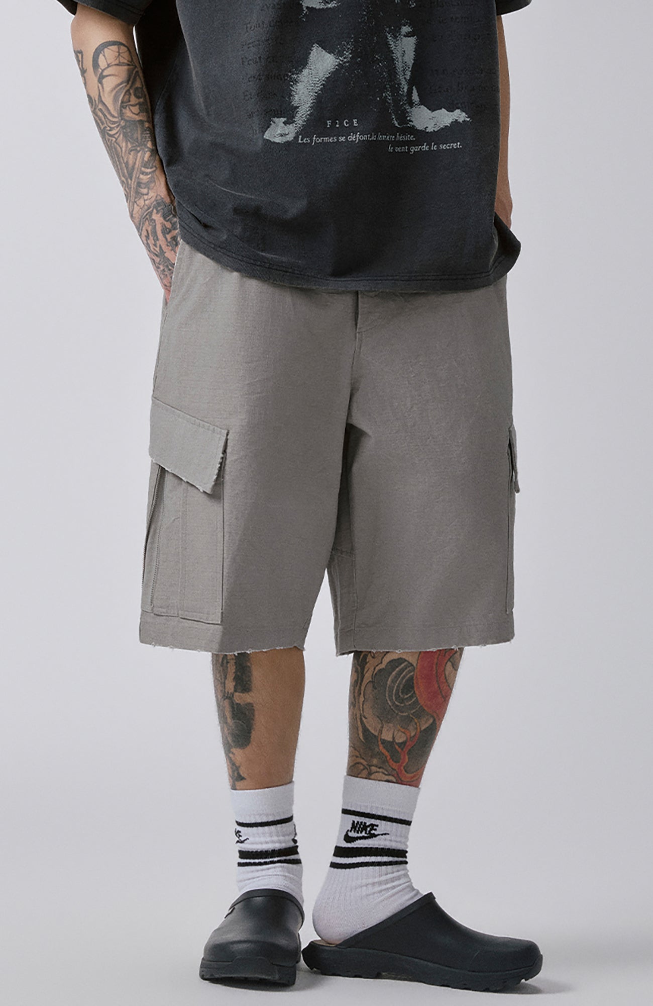 F2CE Zipper Pocket Utility Shorts-Shorts-S-Free Shipping Leatheretro