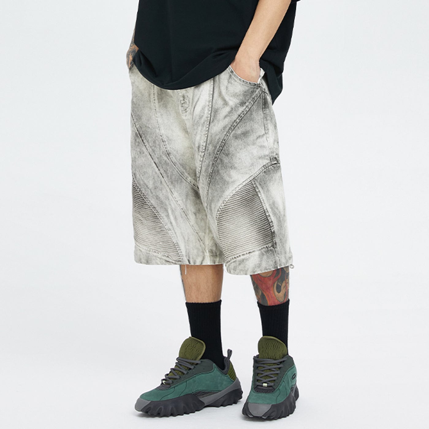 F2CE Distressed Detachable Parachute Pants-Pants-S-Free Shipping Leatheretro