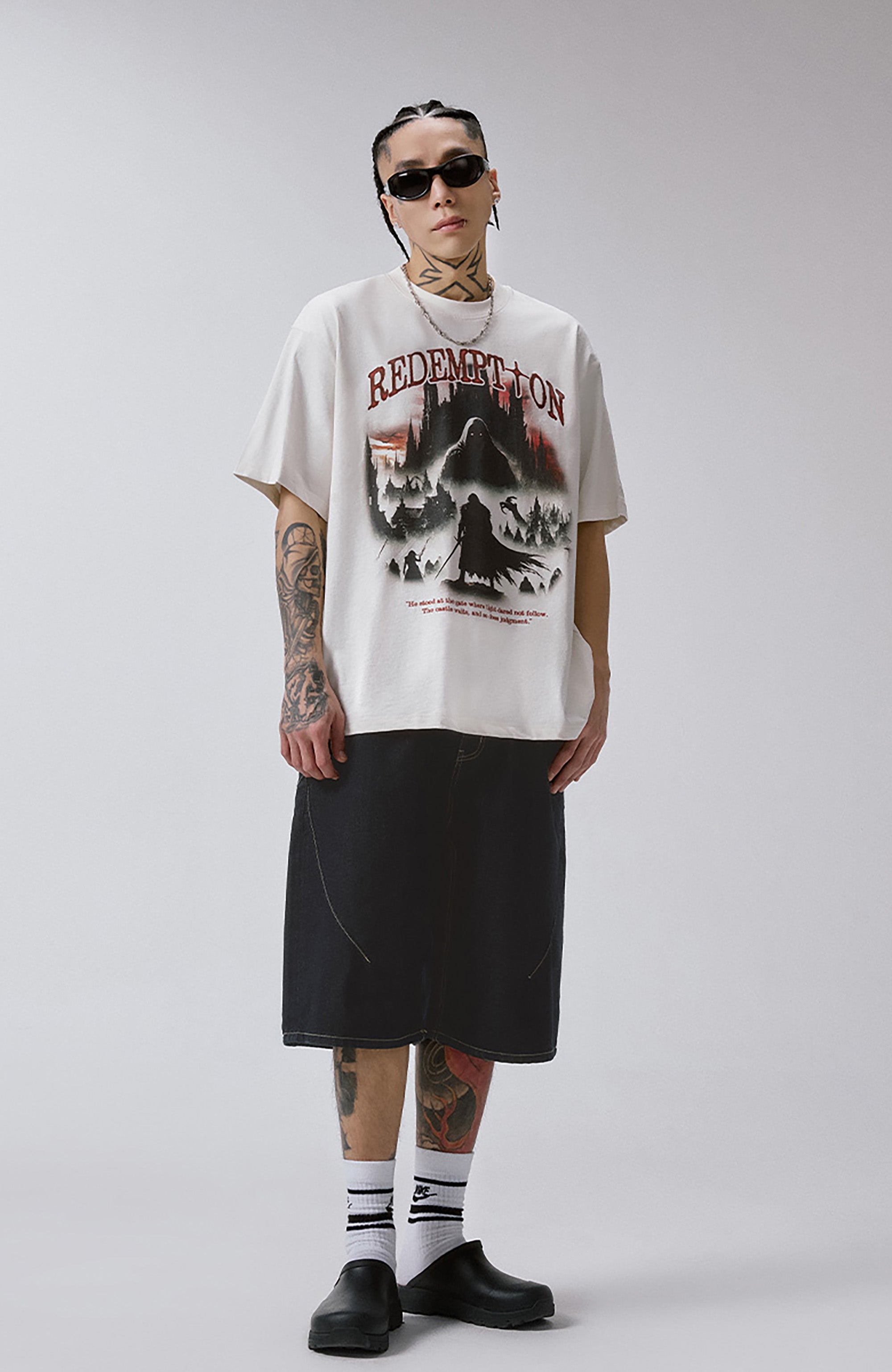 F2CE Punk Graphic Tee-T Shirt-S-Free Shipping Leatheretro