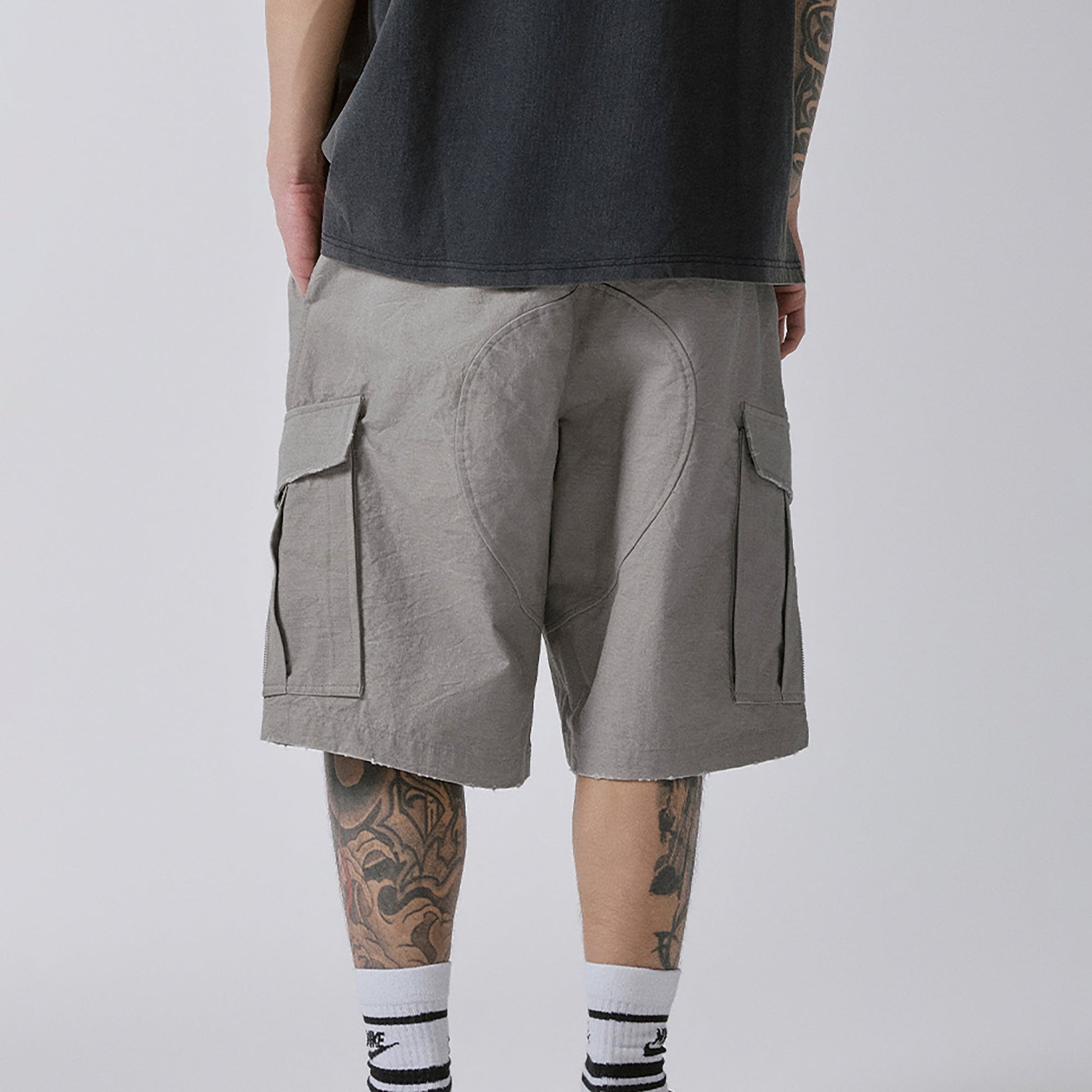 F2CE Zipper Pocket Utility Shorts-Shorts-S-Free Shipping Leatheretro