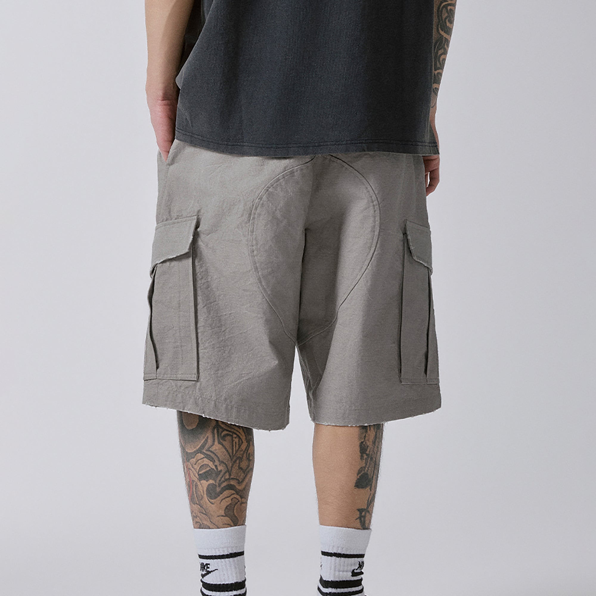 F2CE Zipper Pocket Utility Shorts-Shorts-S-Free Shipping Leatheretro