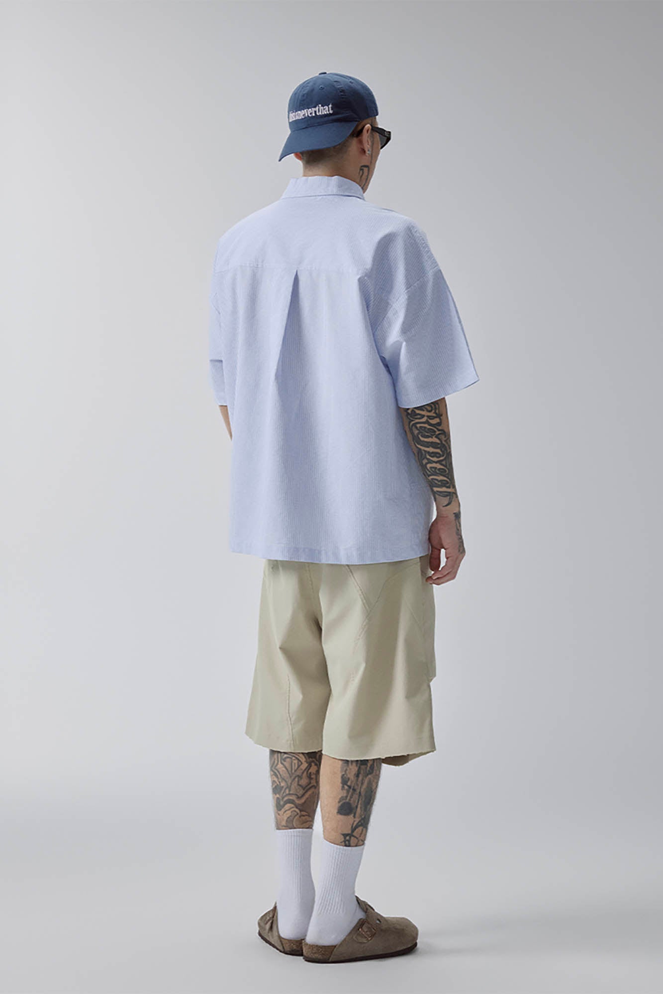 F2CE Pinstriped Half-Zip Polo Pocket T-Shirt-T Shirt-S-Free Shipping Leatheretro