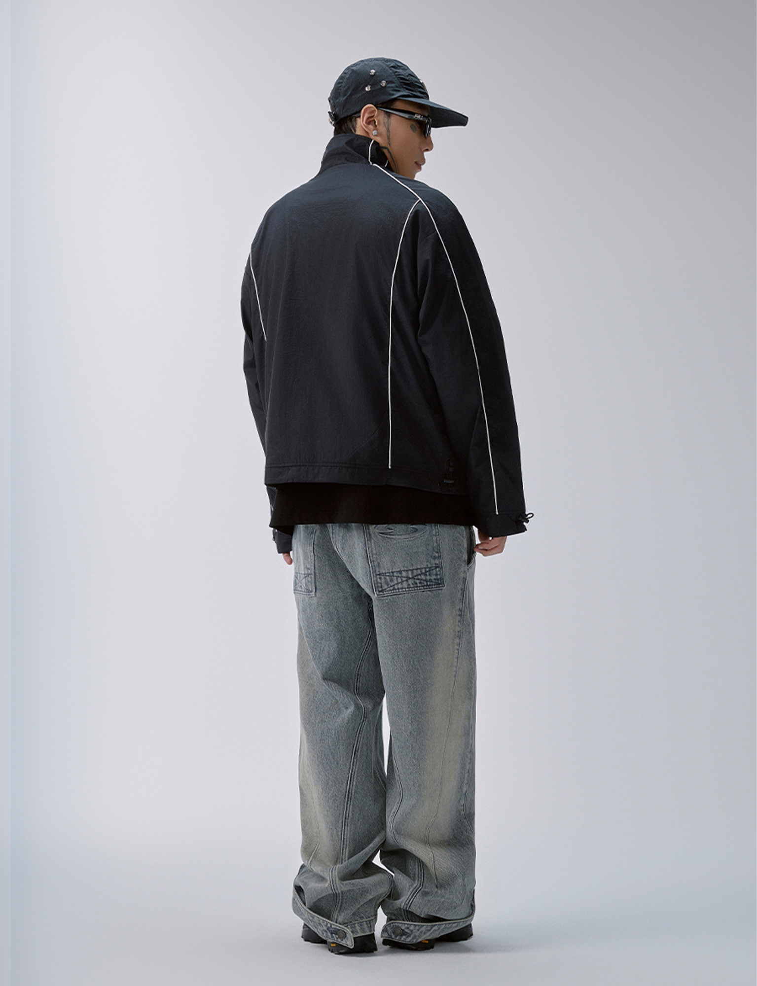 F2CE Contrast Piped Track Jacket-Jacket-S-Free Shipping Leatheretro