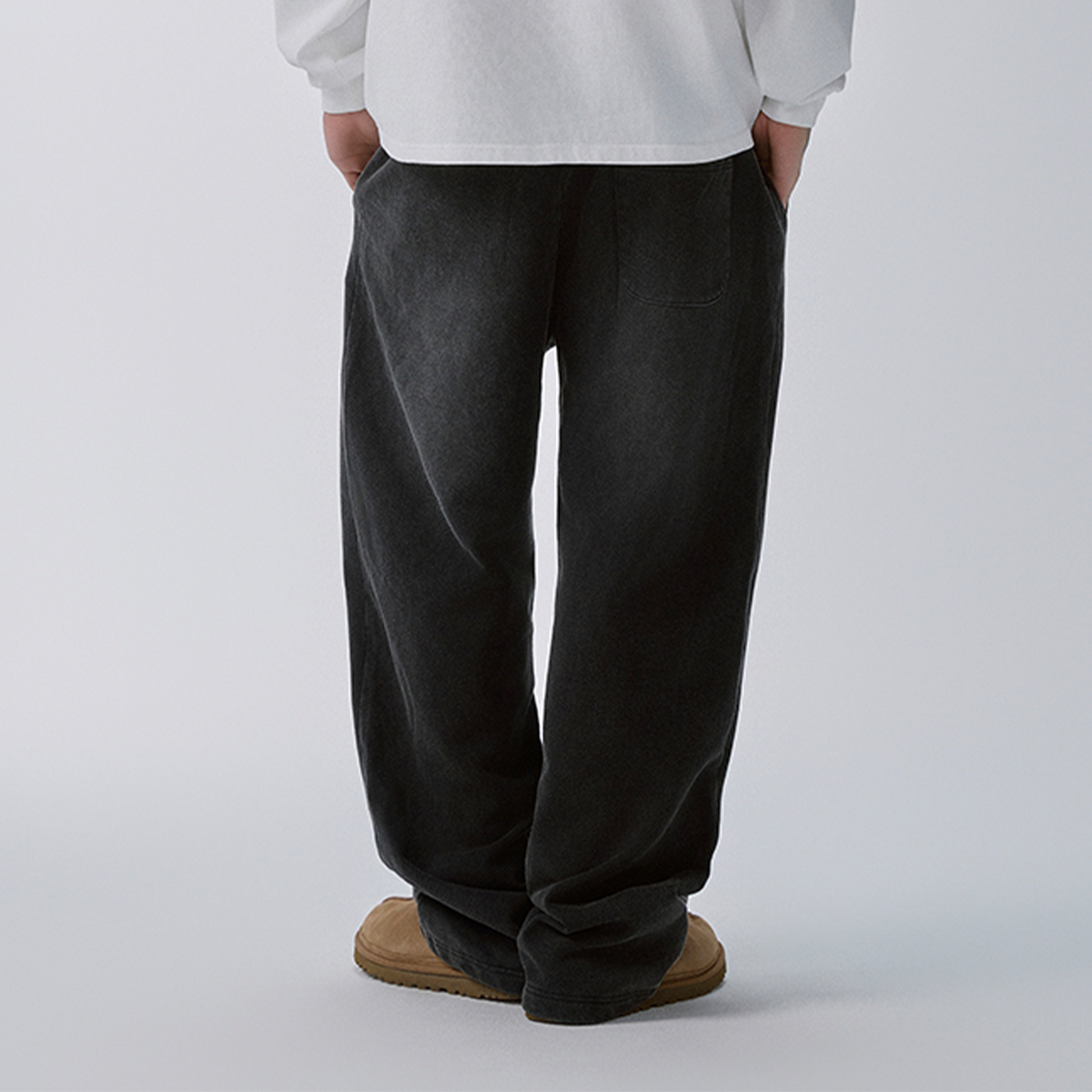 F2CE Washed Badge Graphic Drawstring Sweatpants-Pants-S-Free Shipping Leatheretro