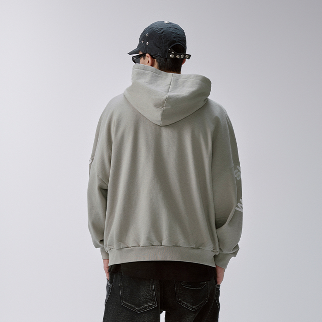 F2CE Embroidery Slogan Graphic Zip-Up Hoodie-Sweatshirt-S-Free Shipping Leatheretro