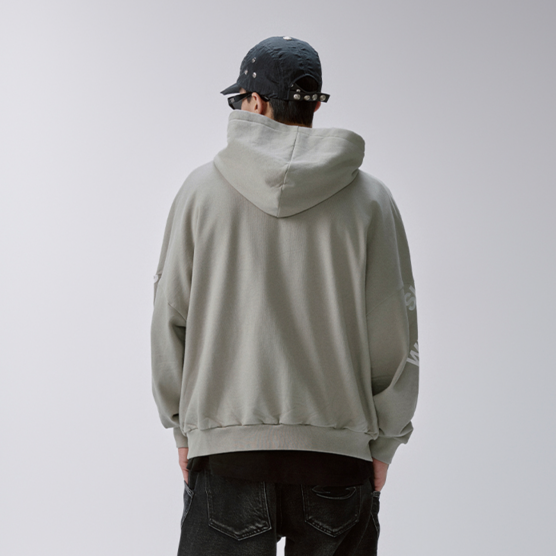 F2CE Embroidery Slogan Graphic Zip-Up Hoodie-Sweatshirt-S-Free Shipping Leatheretro