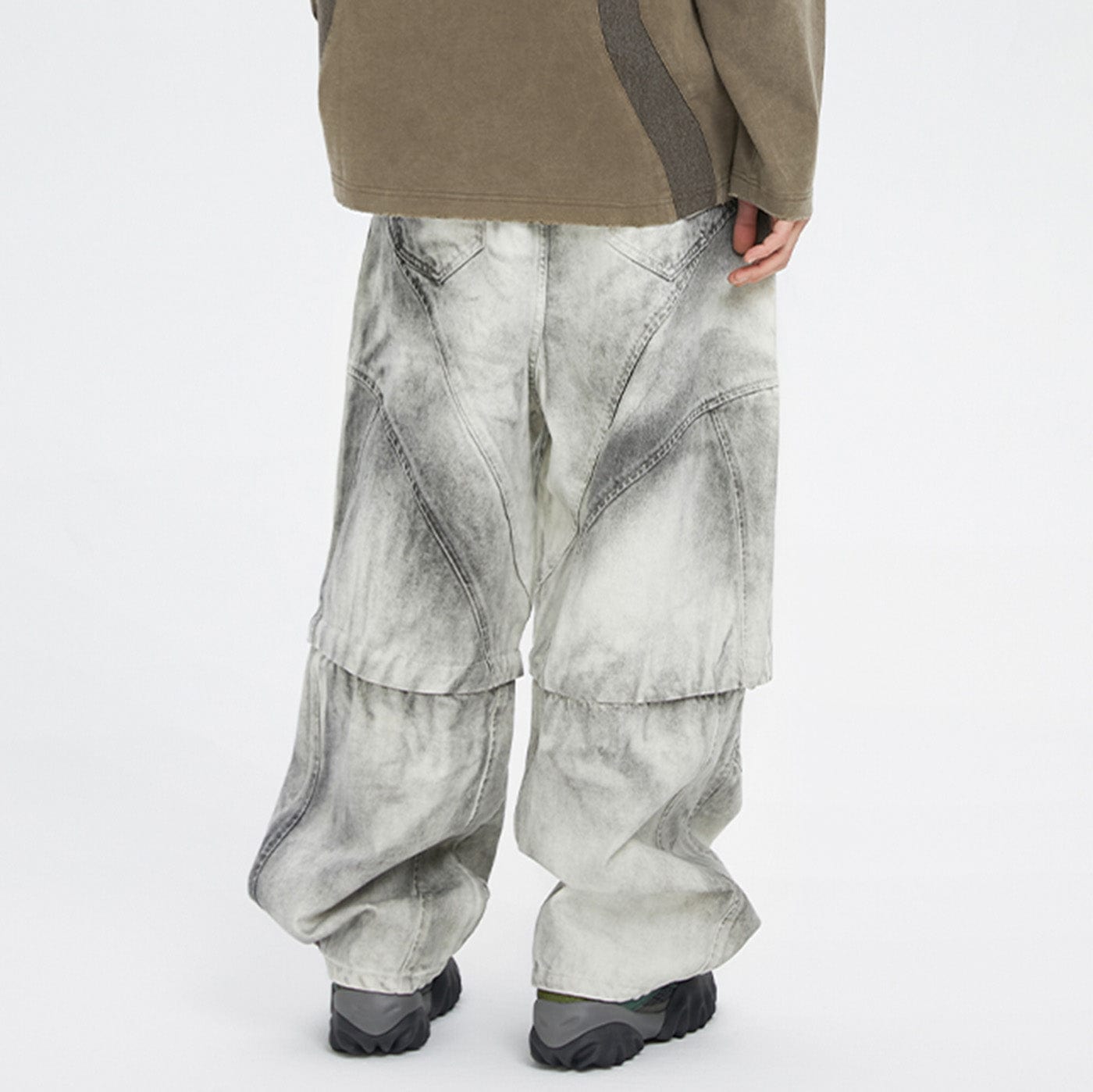 F2CE Distressed Detachable Parachute Pants-Pants-S-Free Shipping Leatheretro