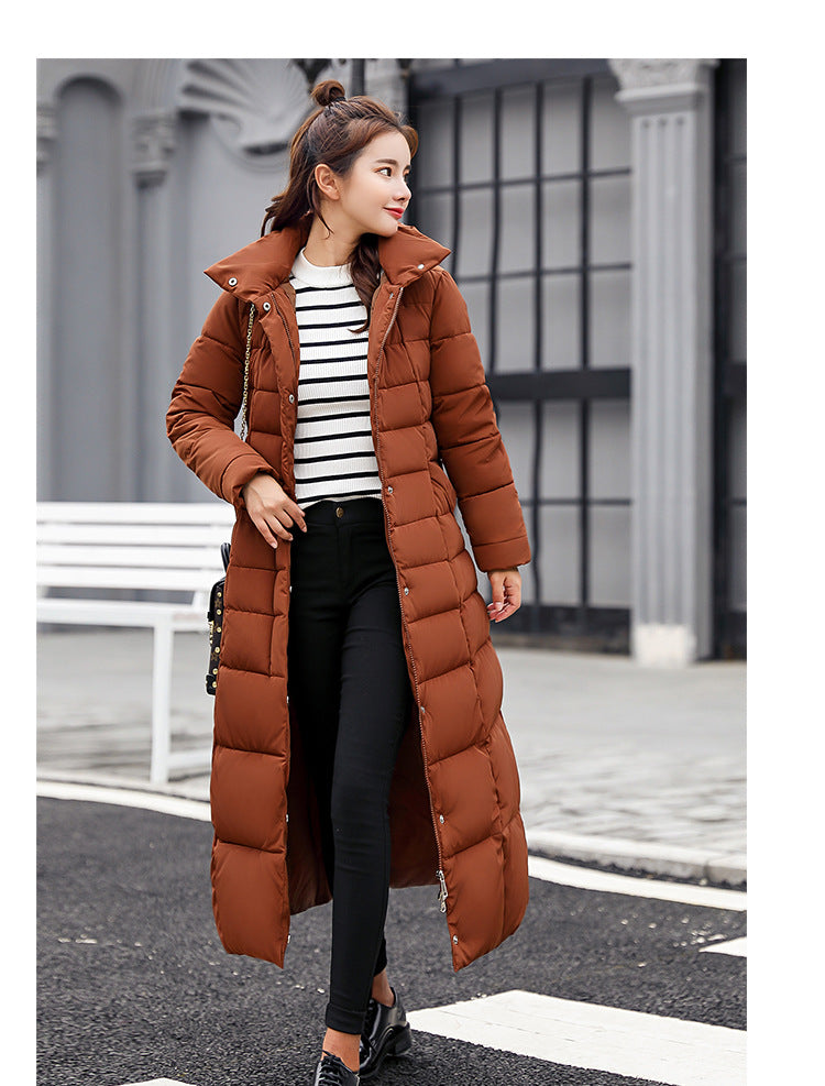 Fashion Winter Cotton Long Women Outerwear-Outerwear-Red-M-Free Shipping Leatheretro