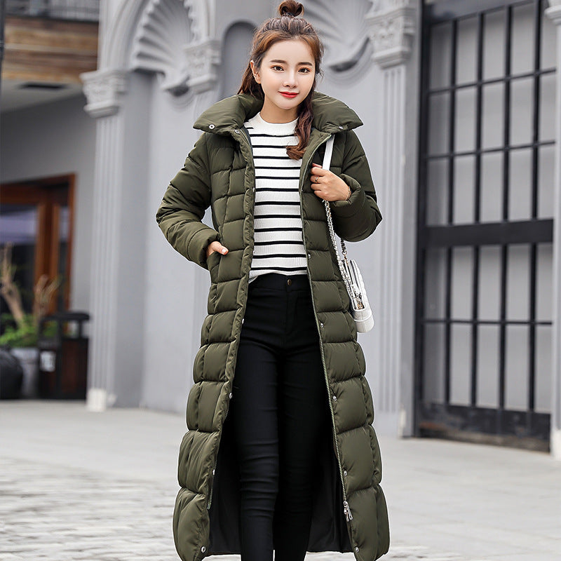 Fashion Winter Cotton Long Women Outerwear-Outerwear-Red-M-Free Shipping Leatheretro