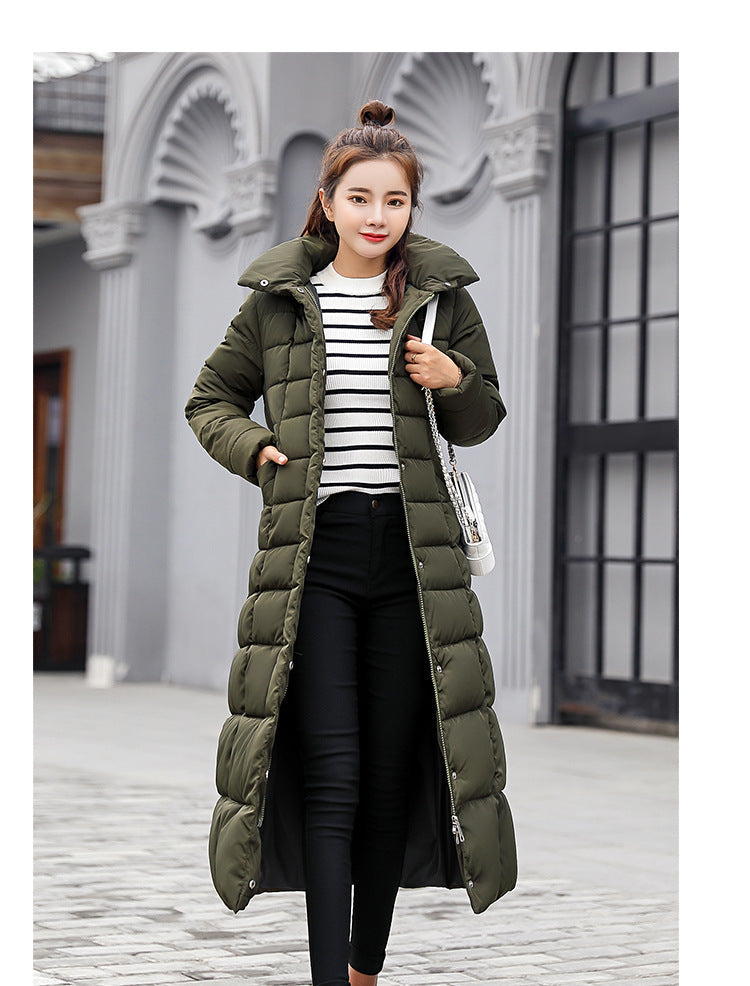 Fashion Winter Cotton Long Women Outerwear-Outerwear-Red-M-Free Shipping Leatheretro