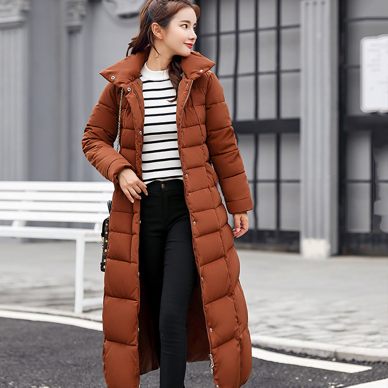 Fashion Winter Cotton Long Women Outerwear-Outerwear-Red-M-Free Shipping Leatheretro