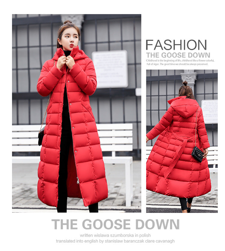 Fashion Winter Cotton Long Women Outerwear-Outerwear-Red-M-Free Shipping Leatheretro