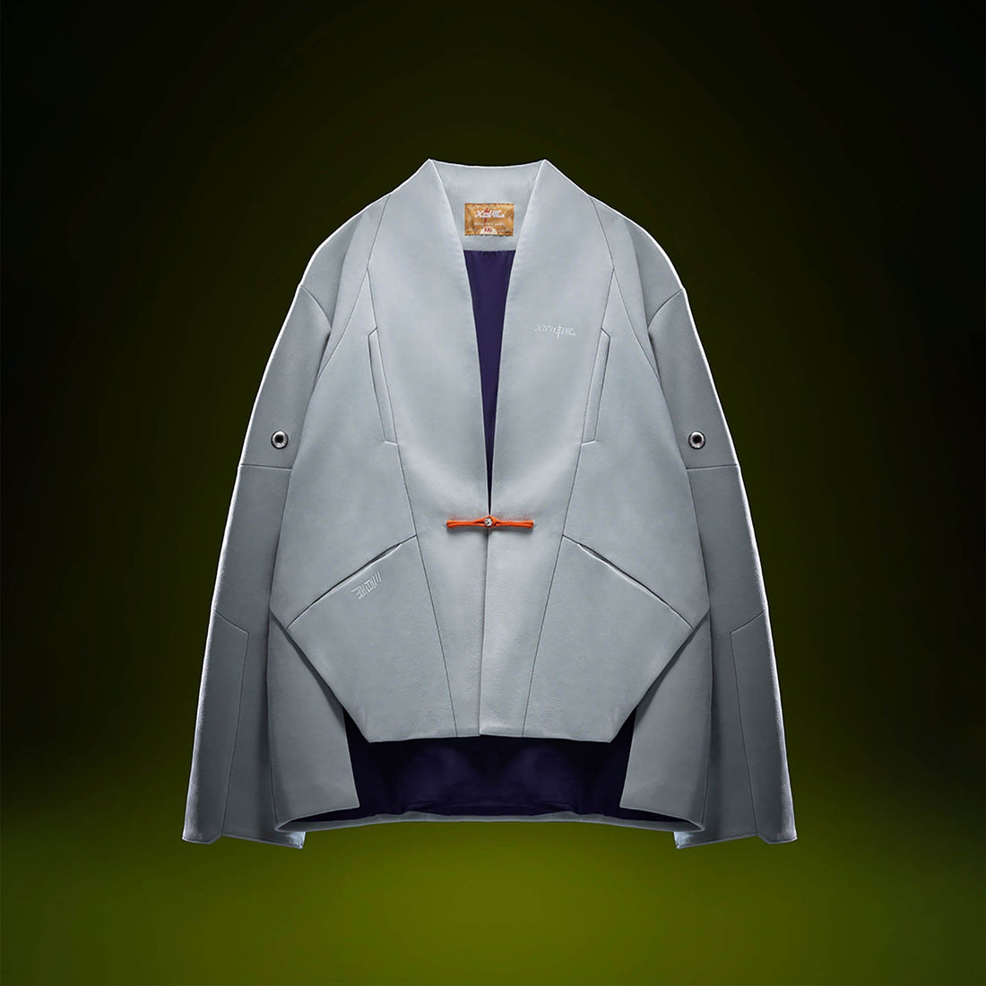 XIPHEVIL Deconstructed Utility Faux Suede Daoist Robe White-L/S Tee-XS-Free Shipping Leatheretro