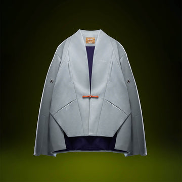 XIPHEVIL Deconstructed Utility Faux Suede Daoist Robe White-L/S Tee-XS-Free Shipping Leatheretro