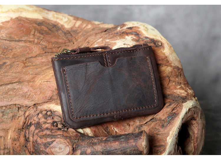 Vintage Leather Card Wallet for Men & Women-Handbags, Wallets & Cases-Black-Free Shipping Leatheretro