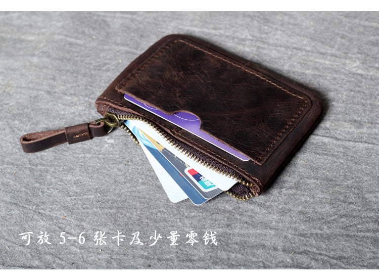 Vintage Leather Card Wallet for Men & Women-Handbags, Wallets & Cases-Black-Free Shipping Leatheretro