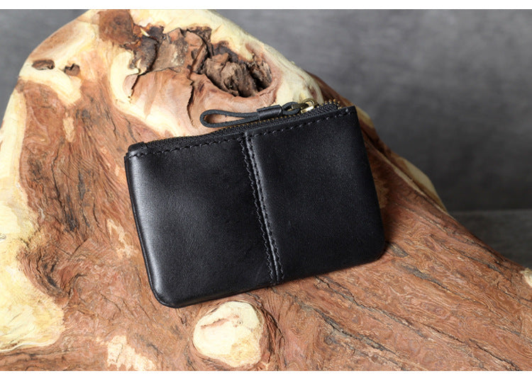 Vintage Leather Card Wallet for Men & Women-Handbags, Wallets & Cases-Black-Free Shipping Leatheretro