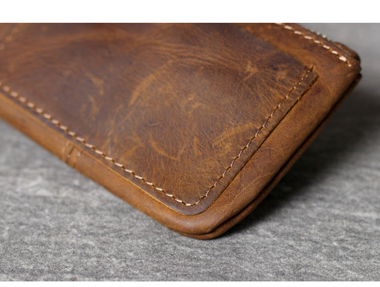 Vintage Leather Card Wallet for Men & Women-Handbags, Wallets & Cases-Black-Free Shipping Leatheretro