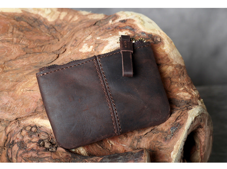 Vintage Leather Card Wallet for Men & Women-Handbags, Wallets & Cases-Black-Free Shipping Leatheretro
