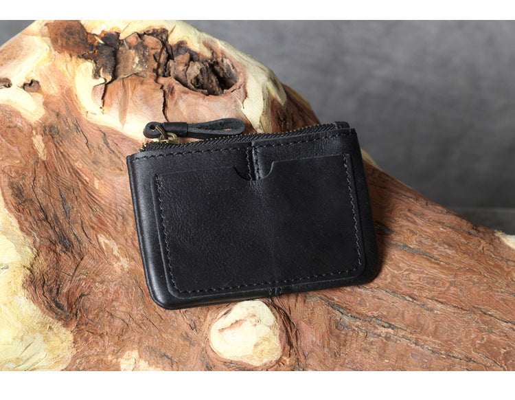 Vintage Leather Card Wallet for Men & Women-Handbags, Wallets & Cases-Black-Free Shipping Leatheretro