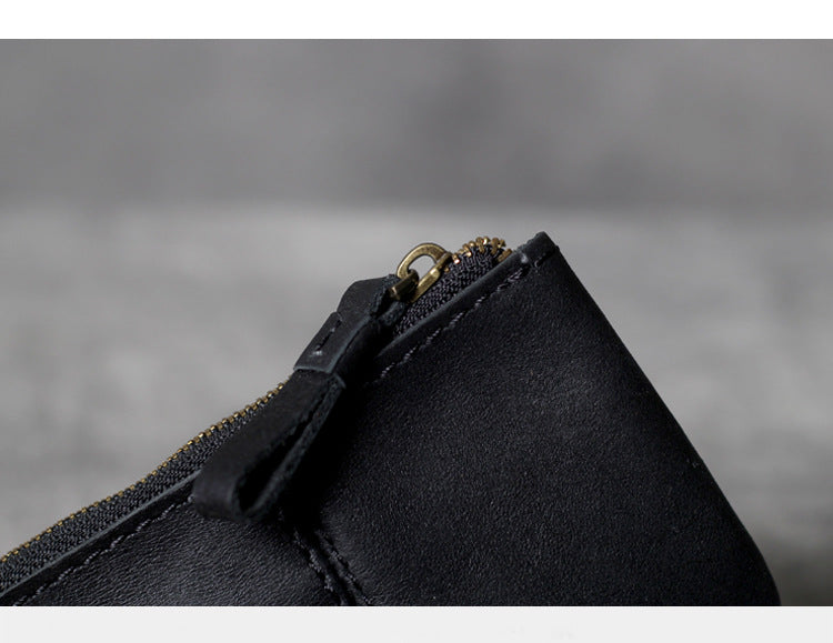 Vintage Leather Card Wallet for Men & Women-Handbags, Wallets & Cases-Black-Free Shipping Leatheretro