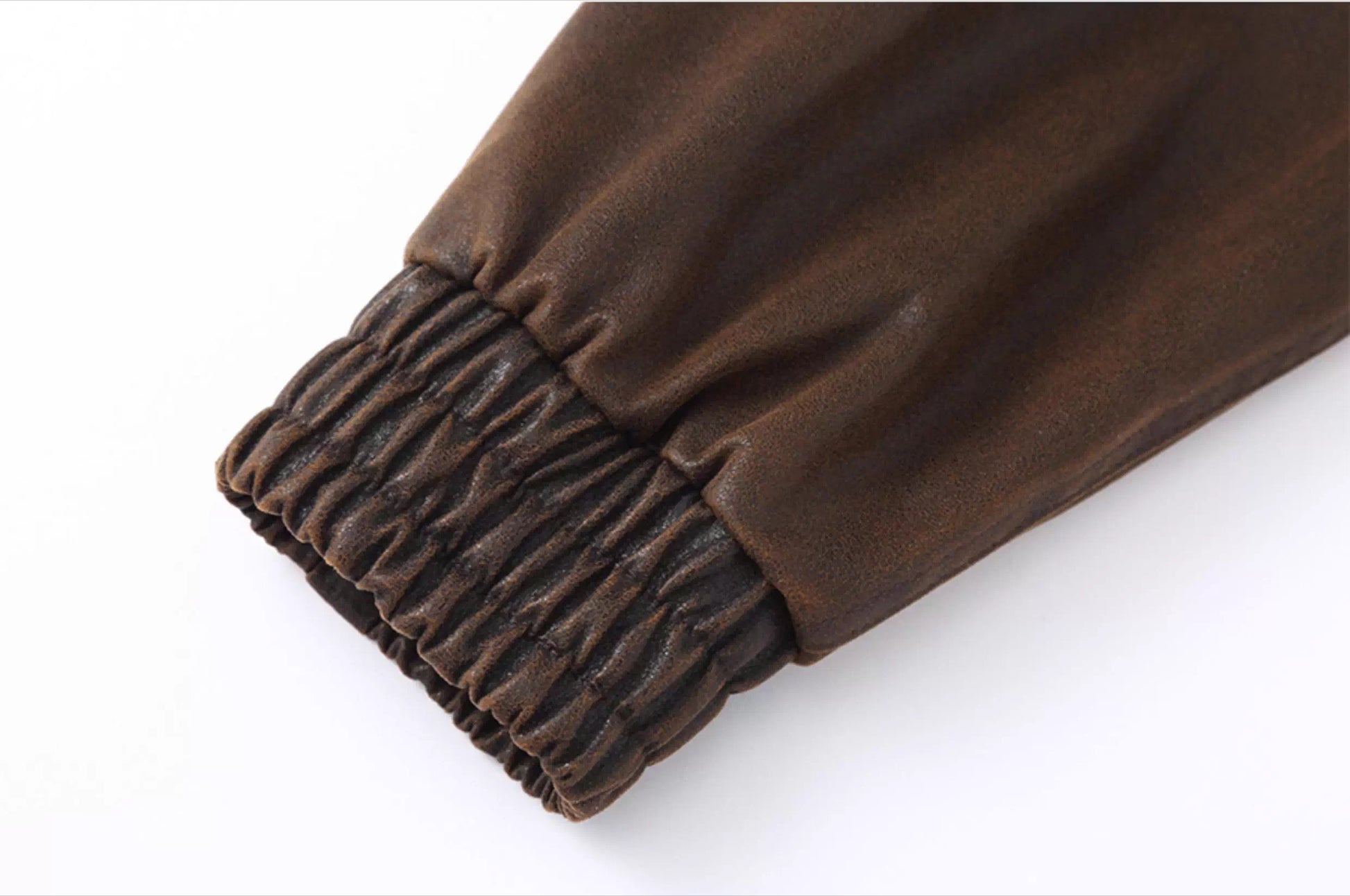 CLP Men's Brown Lapel Vintage Faux Leather Jacket-Coffee-M-Free Shipping Leatheretro