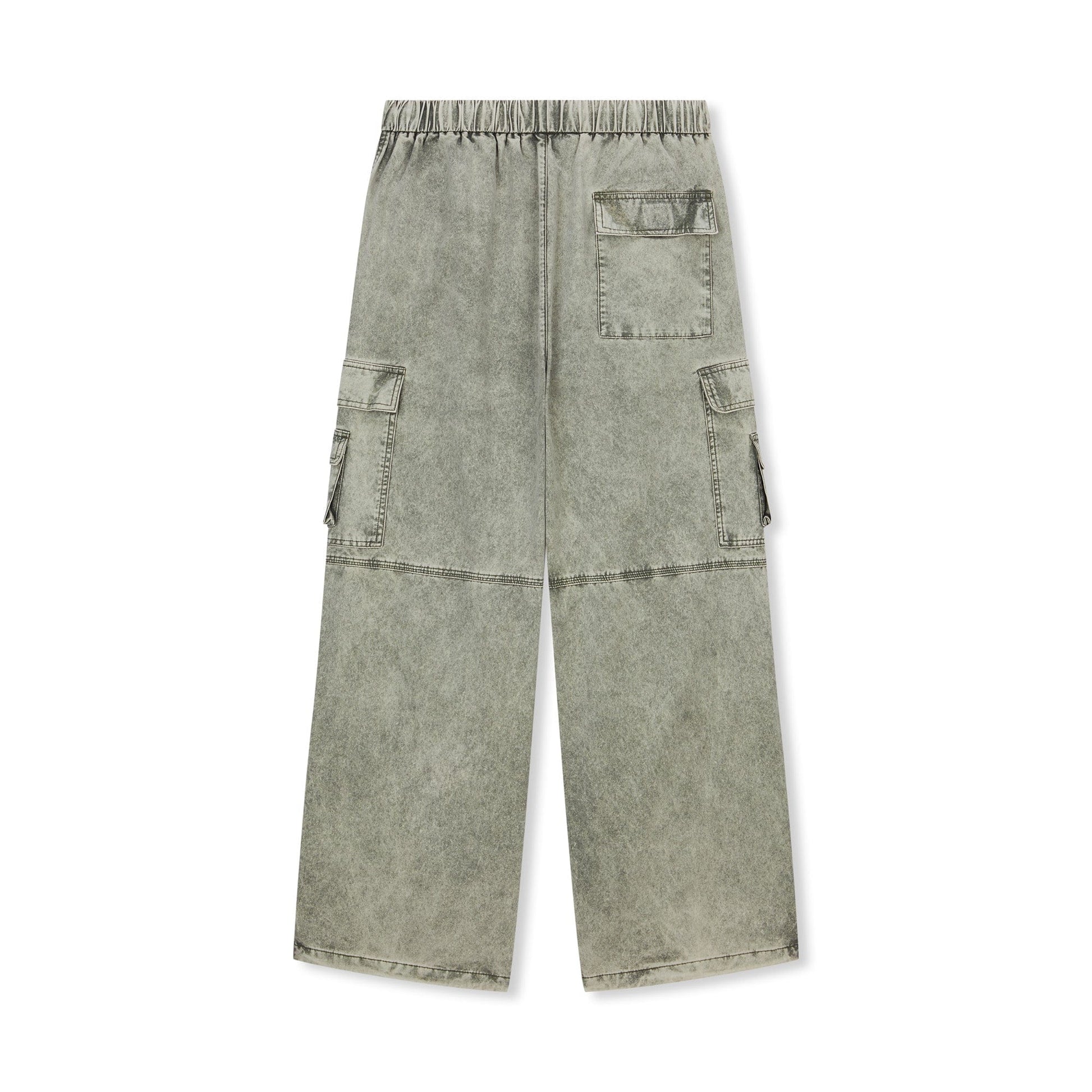 BONELESS Washed Pleated-Knee Drawstring Cargo Pants-Pants-S-Free Shipping Leatheretro