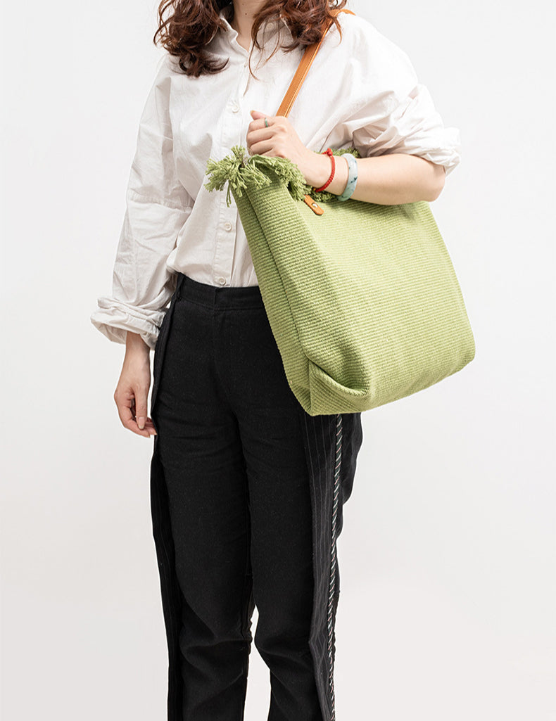 Large Capacity Canvas Tote Bag for Women-325-Black-50*10*35CM-Free Shipping Leatheretro