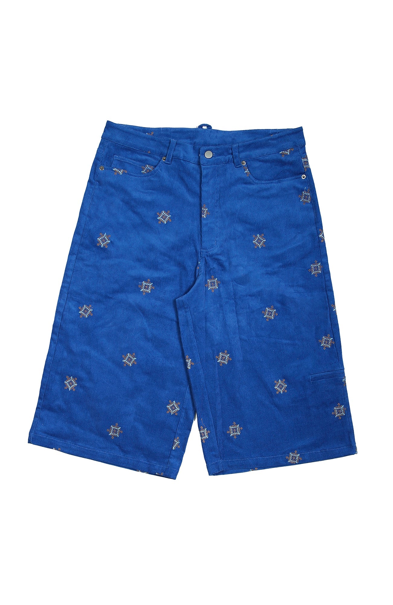 TRECLUB Embroidered Wide-leg Shorts-Shorts-S (preorder)-Free Shipping Leatheretro