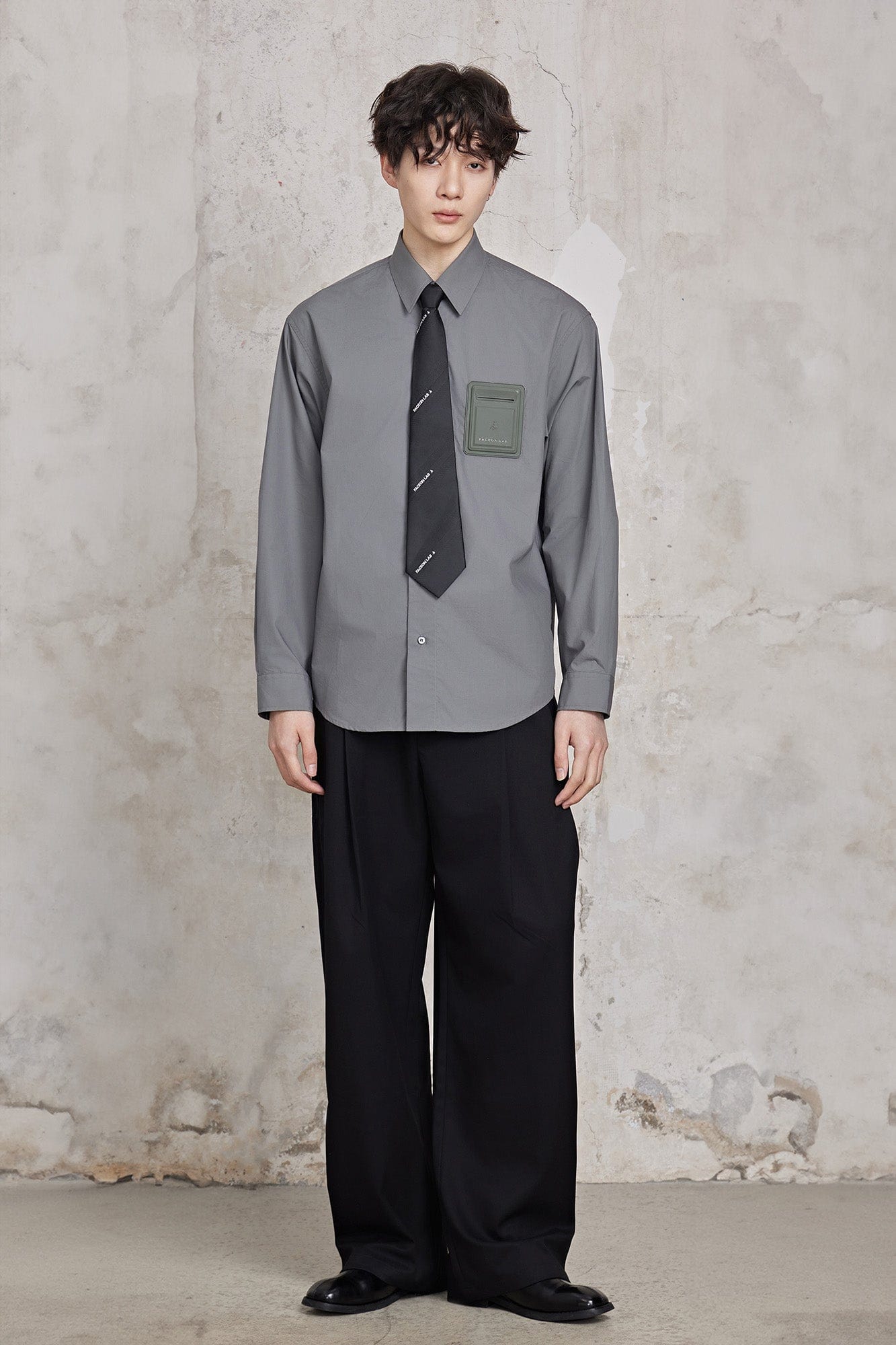 FACEONLAB Modern Patch-Pocket Poplin Shirt-Shirt-M-White-Free Shipping Leatheretro