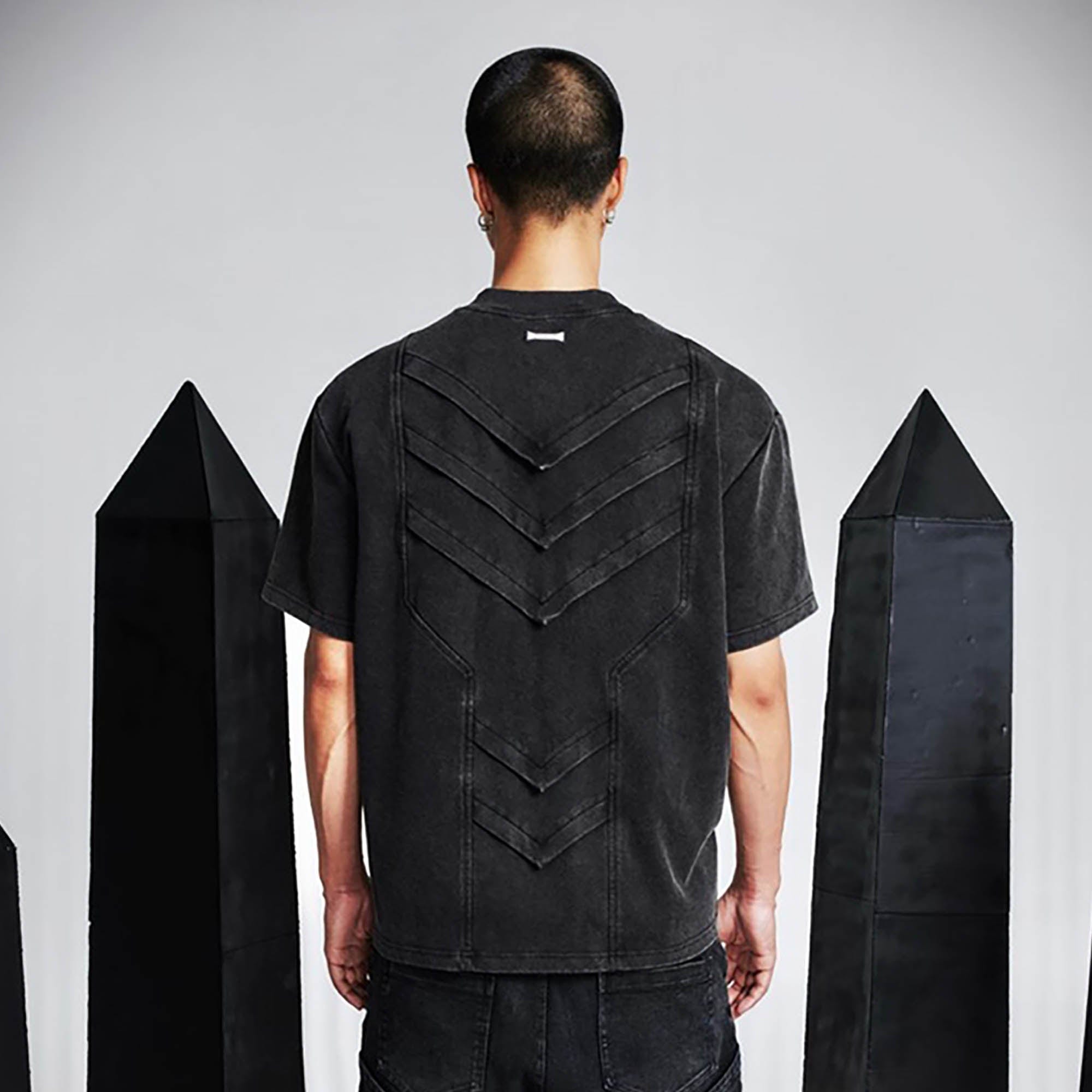 SSIN7 Washed Armor-Panel T-Shirt-T Shirt-S-Free Shipping Leatheretro